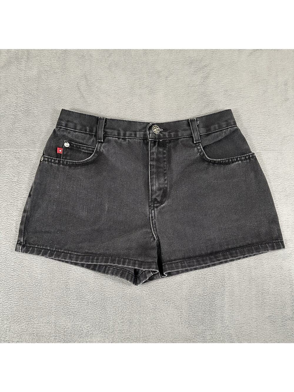 Zana Di Black Denim Shorts Girls Size 3 Y2K Low Rise Cotton Casual